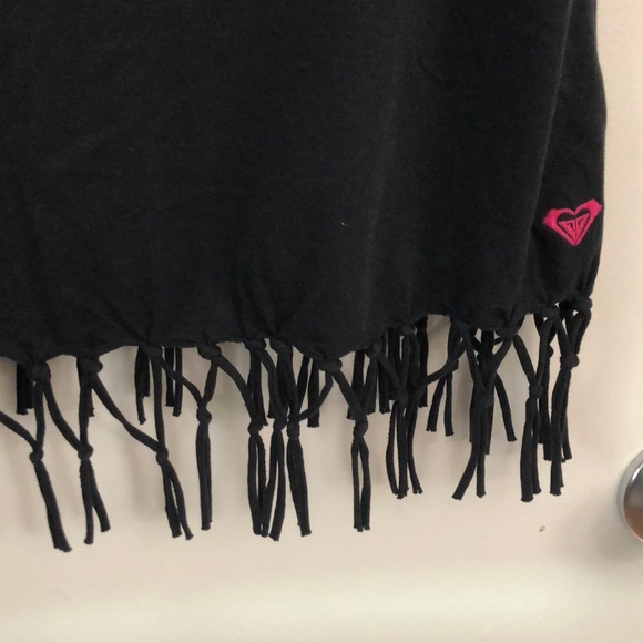 Roxy black fringe t-shirt new with out tag - Picture 3 of 5